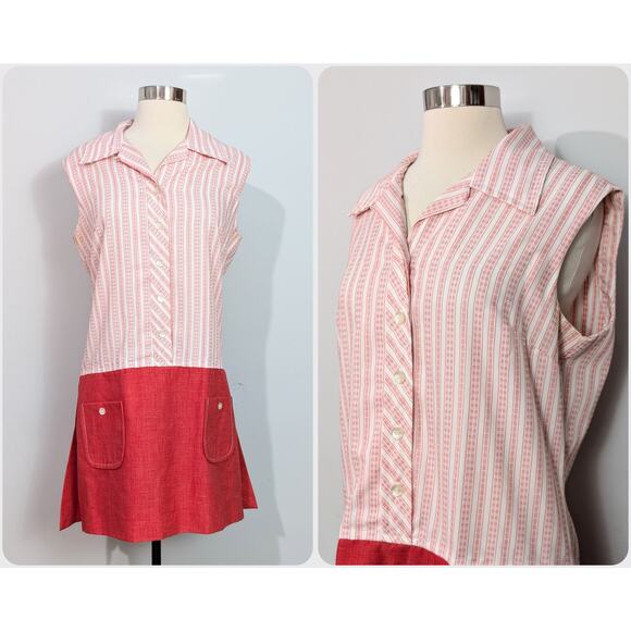 Country Miss Red/White 60s Romper - Picture 1 of 8